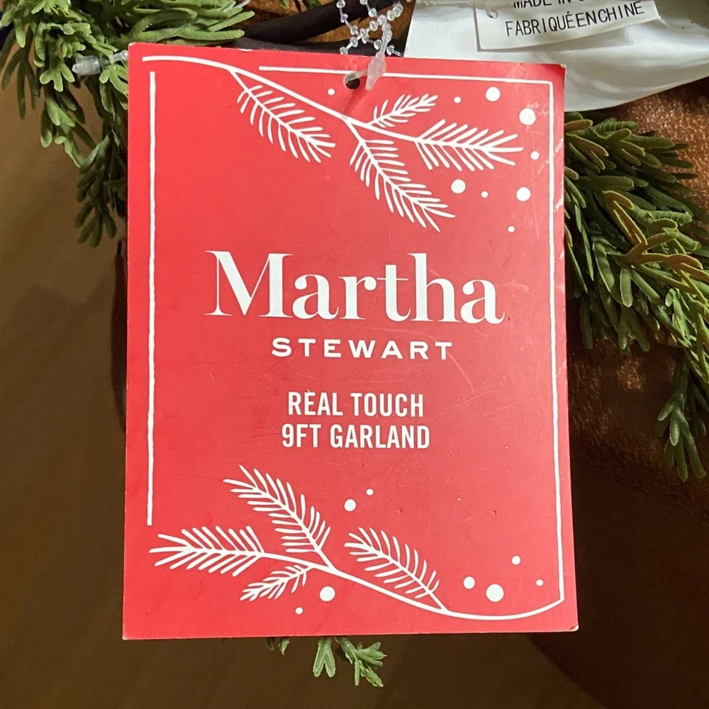 Martha Stewart Festive Green and Purple Garland winter Christmas.